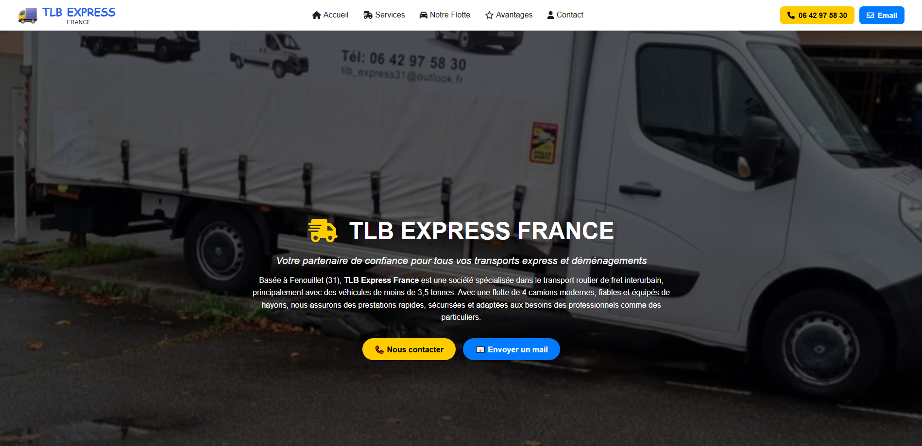 TLB Express – Site de Promotion et Présentation Produits